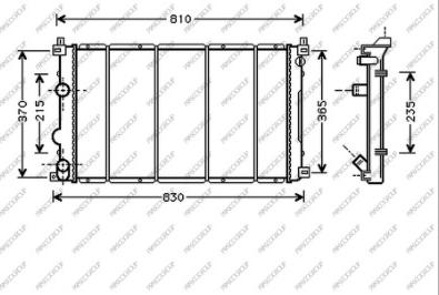 Prasco DS960R003 - Radiator, engine cooling autospares.lv