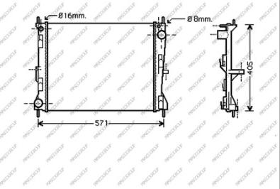 Prasco DS011R010 - Radiator, engine cooling autospares.lv