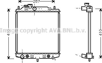 Prasco DU2048 - Radiator, engine cooling autospares.lv