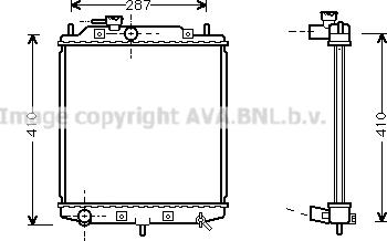 Prasco DU2036 - Radiator, engine cooling autospares.lv