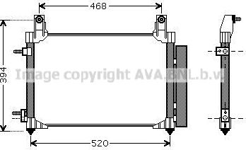 Prasco DW5081D - Condenser, air conditioning autospares.lv