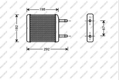 Prasco DW320H001 - Heat Exchanger, interior heating autospares.lv