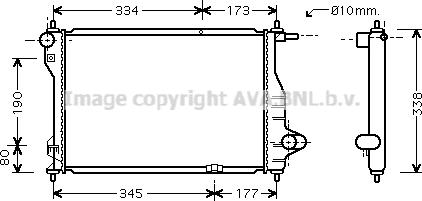 Prasco DW2075 - Radiator, engine cooling autospares.lv