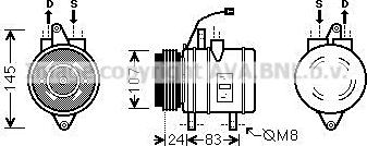 Prasco DWAK096 - Compressor, air conditioning autospares.lv