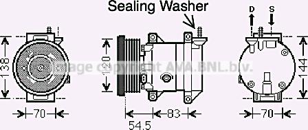 Prasco DWAK091 - Compressor, air conditioning autospares.lv