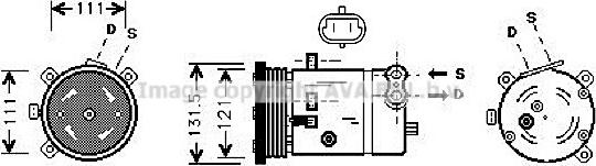 Prasco DWAK038 - Compressor, air conditioning autospares.lv