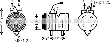 Prasco DWAK079 - Compressor, air conditioning autospares.lv