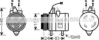 Prasco DWK096 - Compressor, air conditioning autospares.lv
