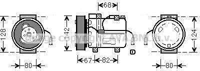 Prasco DWK037 - Compressor, air conditioning autospares.lv
