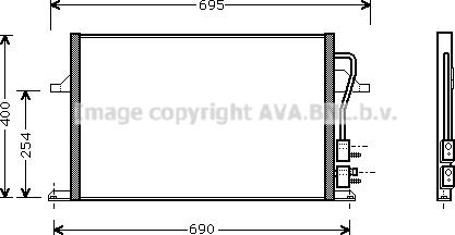 Prasco FD5259 - Condenser, air conditioning autospares.lv