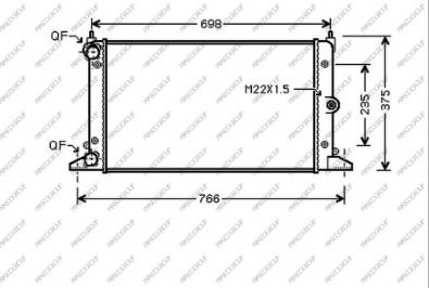 Prasco FD078R003 - Radiator, engine cooling autospares.lv