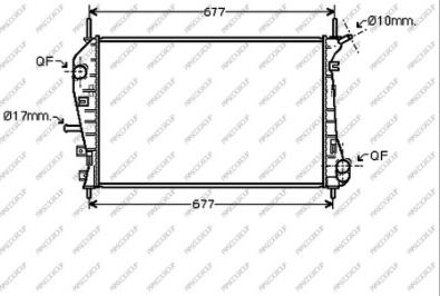 Prasco FD107R005 - Radiator, engine cooling autospares.lv