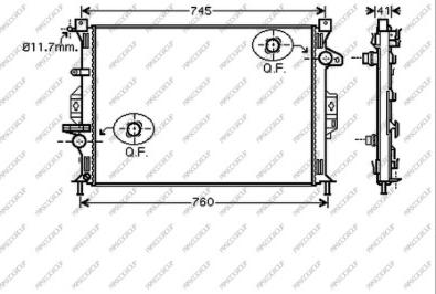 Prasco FD110R004 - Radiator, engine cooling autospares.lv