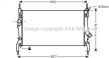 Prasco FD2405 - Radiator, engine cooling autospares.lv