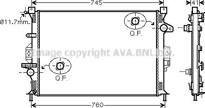 Prasco FD2424 - Radiator, engine cooling autospares.lv