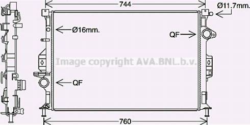 Prasco FD2425 - Radiator, engine cooling autospares.lv