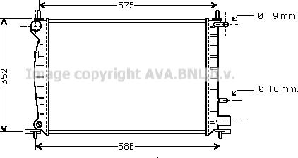 Prasco FD2219 - Radiator, engine cooling autospares.lv