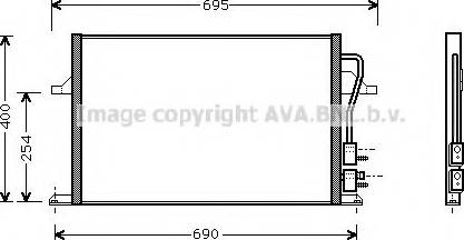 Prasco FDA5259 - Condenser, air conditioning autospares.lv