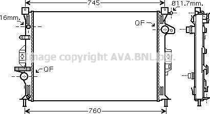 Prasco FDA2425 - Radiator, engine cooling autospares.lv