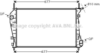 Prasco FDA2337 - Radiator, engine cooling autospares.lv