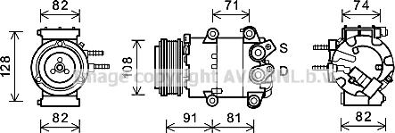 Prasco FDAK498 - Compressor, air conditioning autospares.lv