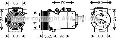 Prasco FDAK497 - Compressor, air conditioning autospares.lv