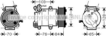 Prasco FDAK418 - Compressor, air conditioning autospares.lv