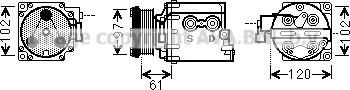 Prasco FDAK436 - Compressor, air conditioning autospares.lv