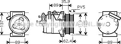 Prasco FDAK433 - Compressor, air conditioning autospares.lv