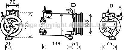 Prasco FDAK478 - Compressor, air conditioning autospares.lv