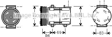 Prasco FDAK167 - Compressor, air conditioning autospares.lv