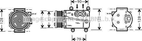 Prasco FDAK105 - Compressor, air conditioning autospares.lv