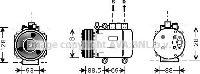 Prasco FDAK174 - Compressor, air conditioning autospares.lv