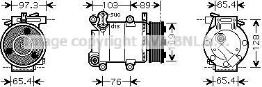 Prasco FDAK391 - Compressor, air conditioning autospares.lv