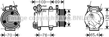 Prasco FDAK392 - Compressor, air conditioning autospares.lv