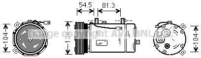 Prasco FDAK307 - Compressor, air conditioning autospares.lv