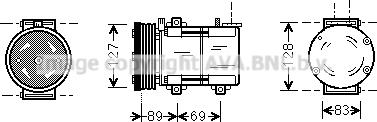 Prasco FDAK322 - Compressor, air conditioning autospares.lv