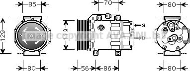 Prasco FDAK378 - Compressor, air conditioning autospares.lv