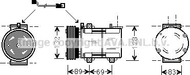 Prasco FDAK290 - Compressor, air conditioning autospares.lv