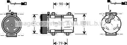 Prasco FDAK280 - Compressor, air conditioning autospares.lv