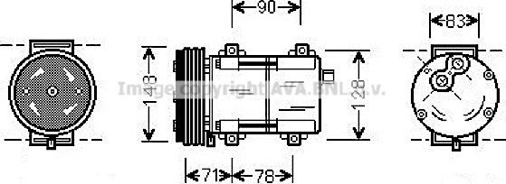 Prasco FDAK283 - Compressor, air conditioning autospares.lv