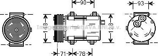 Prasco FDAK277 - Compressor, air conditioning autospares.lv