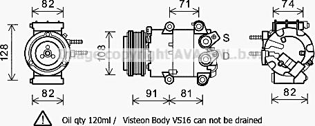 Prasco FDK498 - Compressor, air conditioning autospares.lv