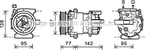 Prasco FDK469 - Compressor, air conditioning autospares.lv