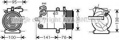 Prasco FDK417 - Compressor, air conditioning autospares.lv