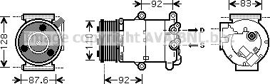 Prasco FDK430 - Compressor, air conditioning autospares.lv