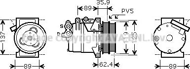 Prasco FDK433 - Compressor, air conditioning autospares.lv