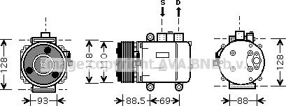 Prasco FDK420 - Compressor, air conditioning autospares.lv