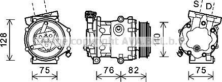 Prasco FDK479 - Compressor, air conditioning autospares.lv