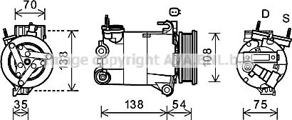 Prasco FDK478 - Compressor, air conditioning autospares.lv